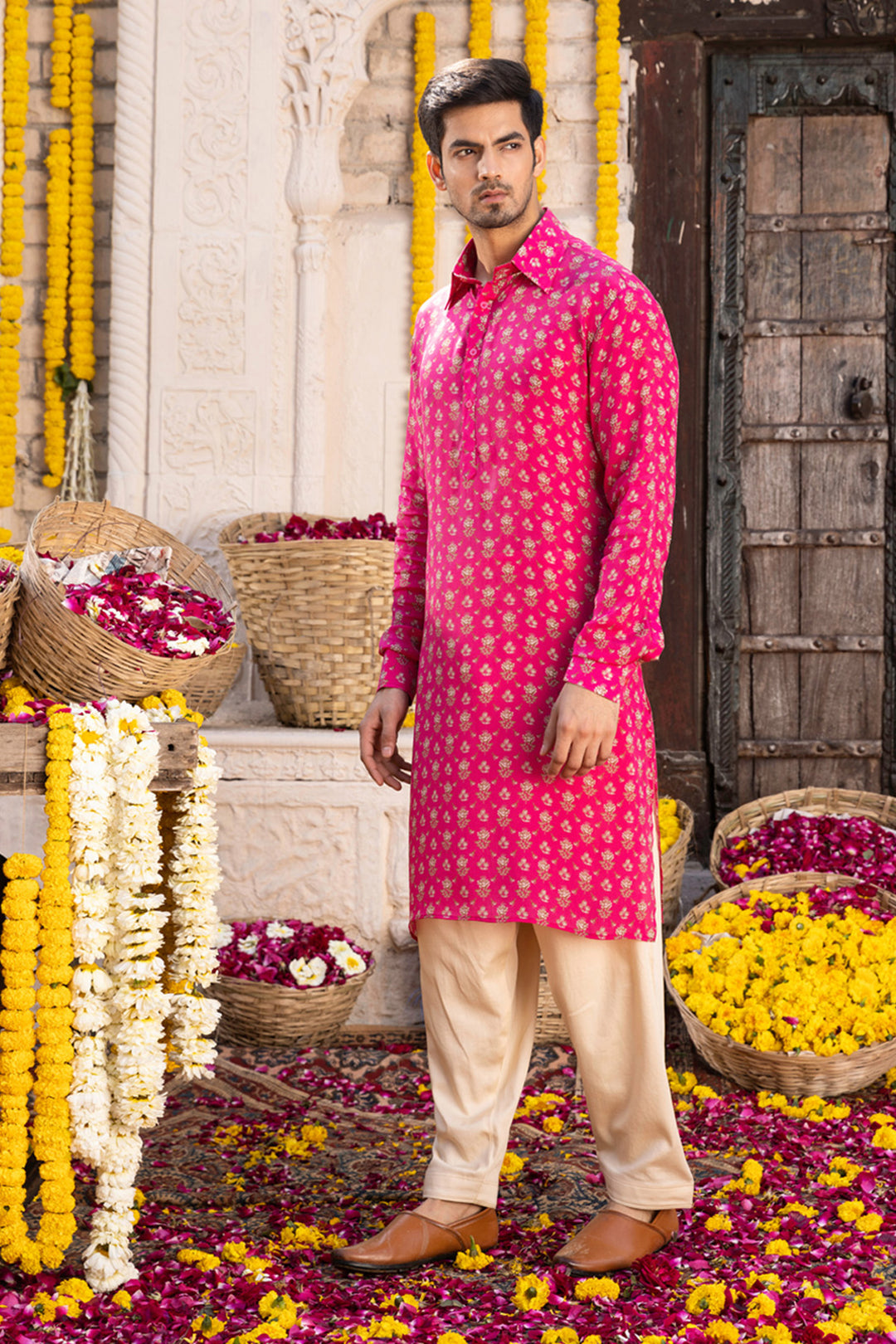 Hot Pink Kurta Set