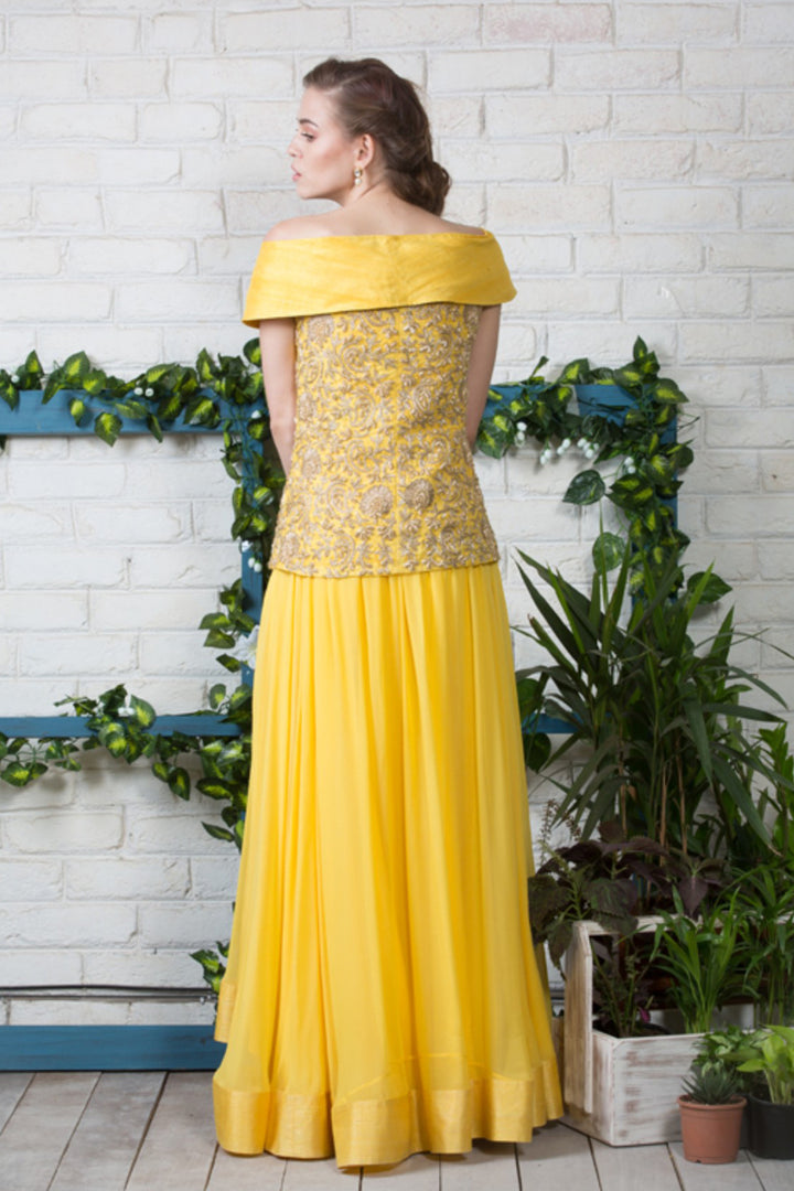 Off Shoulder Jacket Anarkali