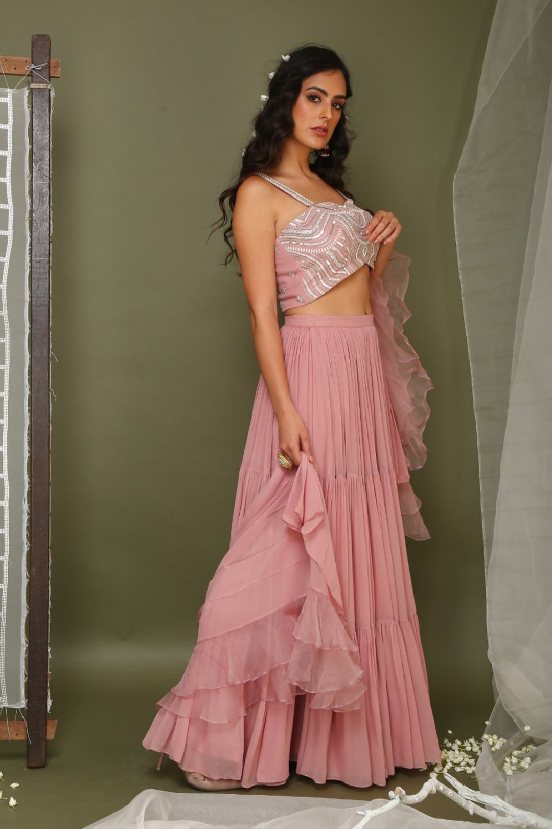 Actress Sukhmani Sadana In Our Lavender Lehenga set