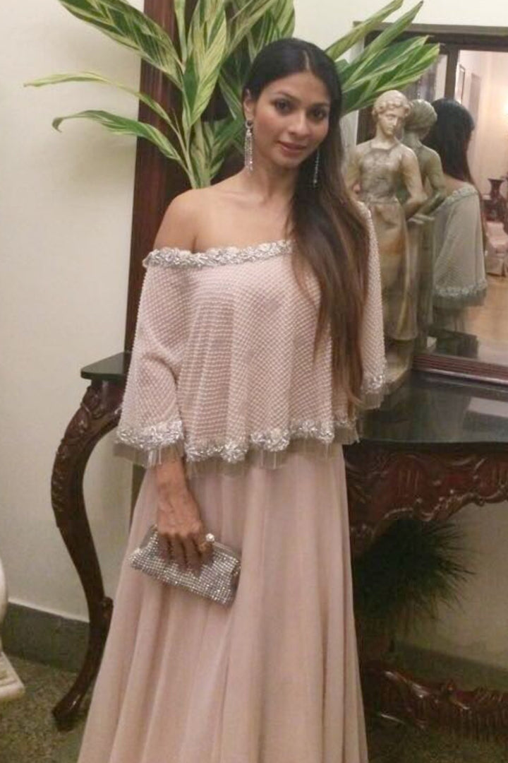 Actress Tanisha Mukherjee In Our One Shoulder Anarkali Set