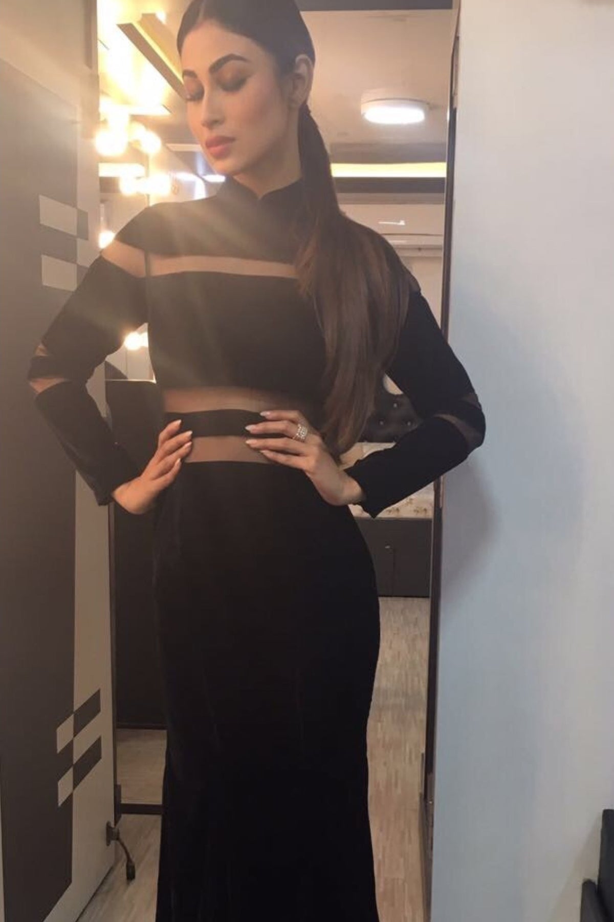 Actress Mouni Roy In Our Black Gown
