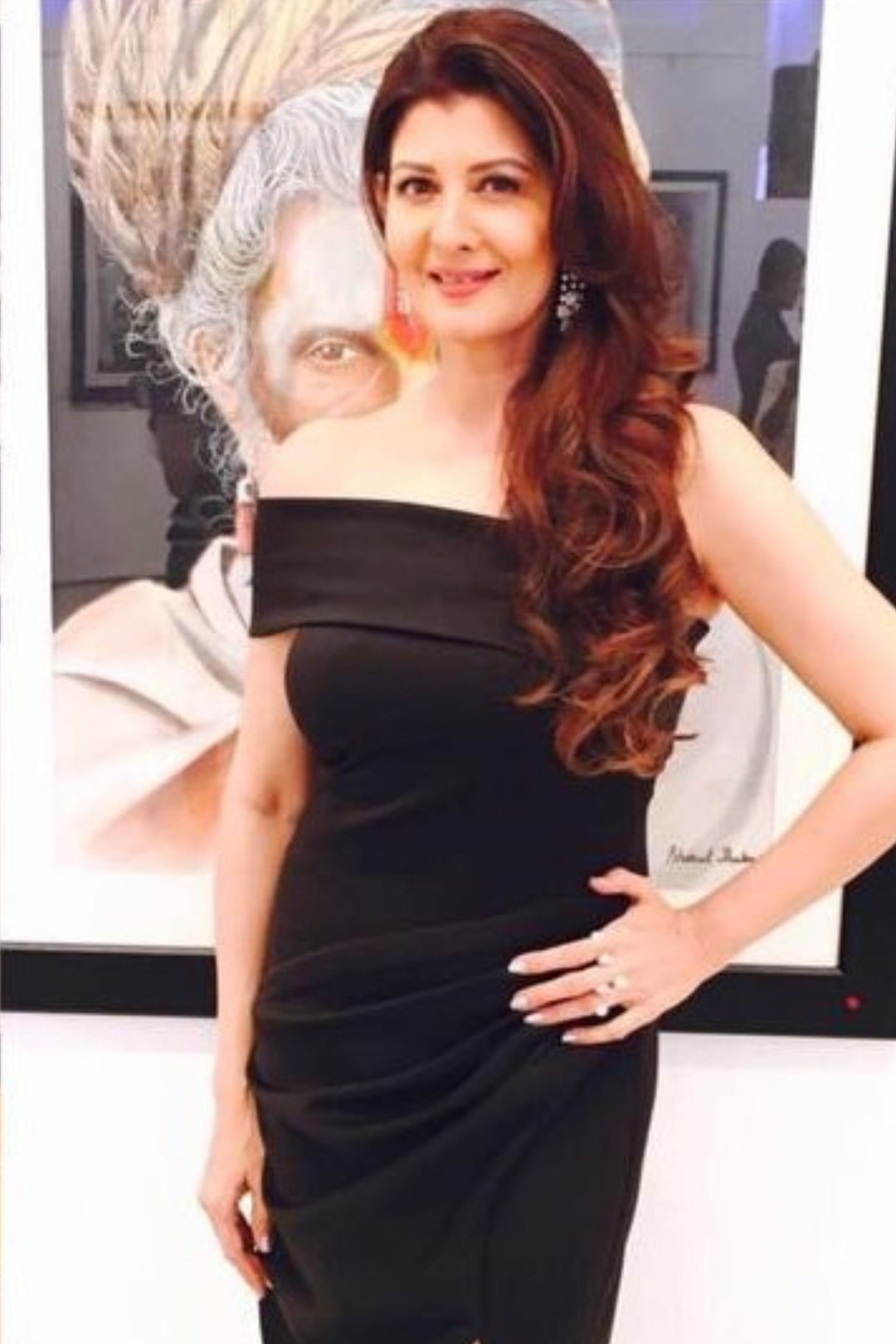 Actress Sangeeta Bijlani In Our Black Gown