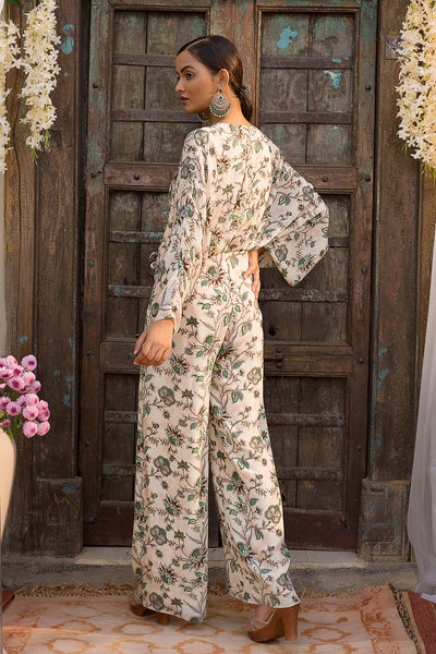 Off White Printed Jumpsuit