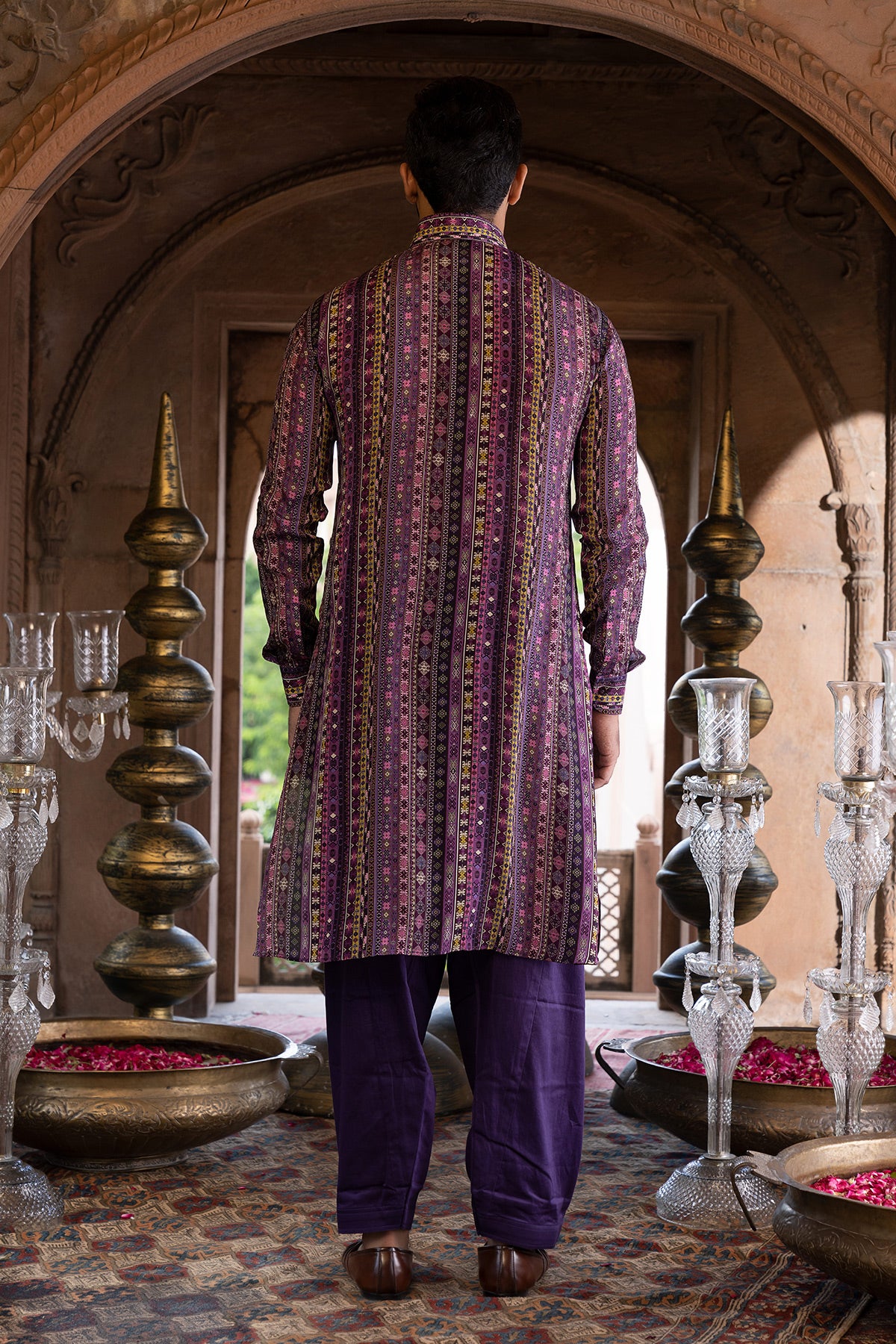 Purple Kurta Set With Salwar