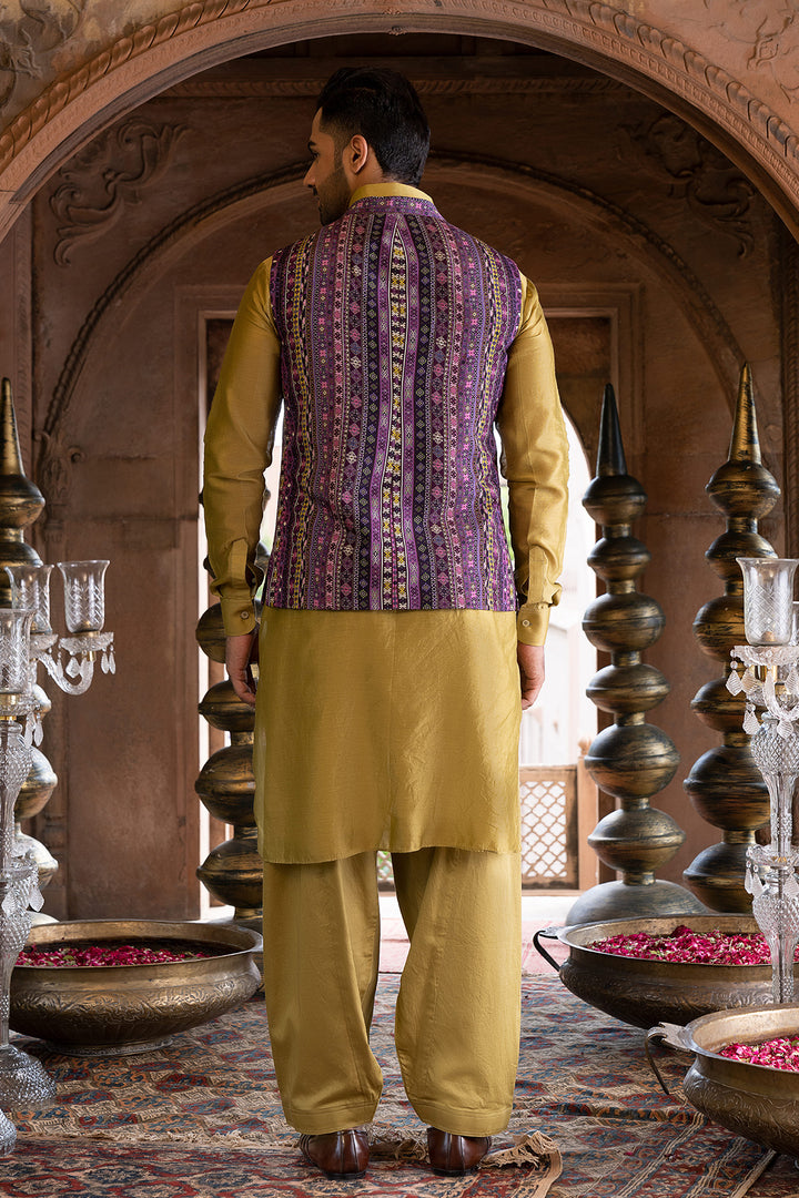 Purple Printed Bundi Set