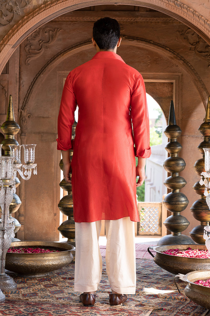 Red Kurta Set